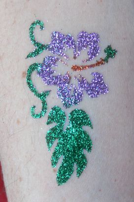 Glitter Hibiscus Tattoo Pic